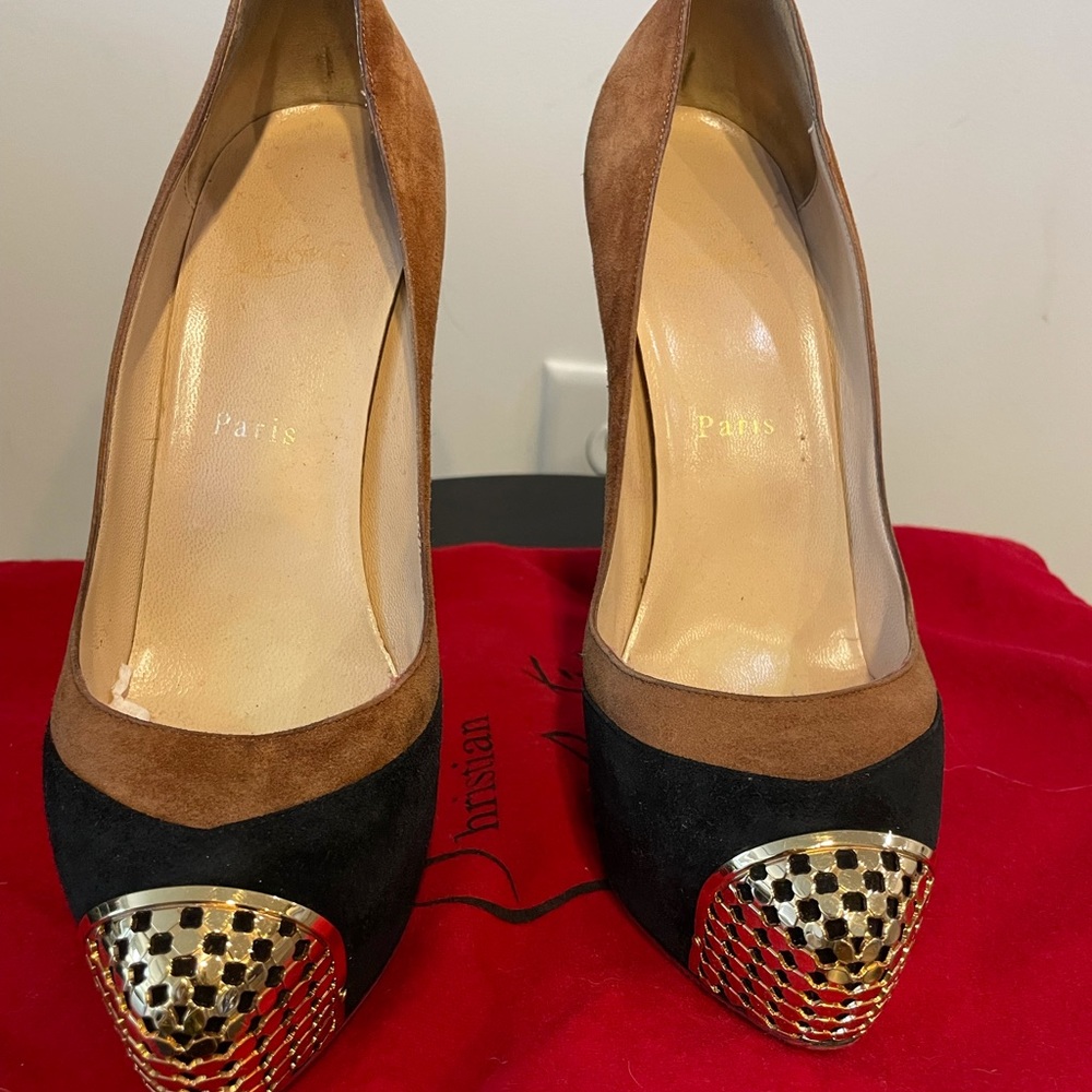 Christian Louboutin steel toe platform 140mm